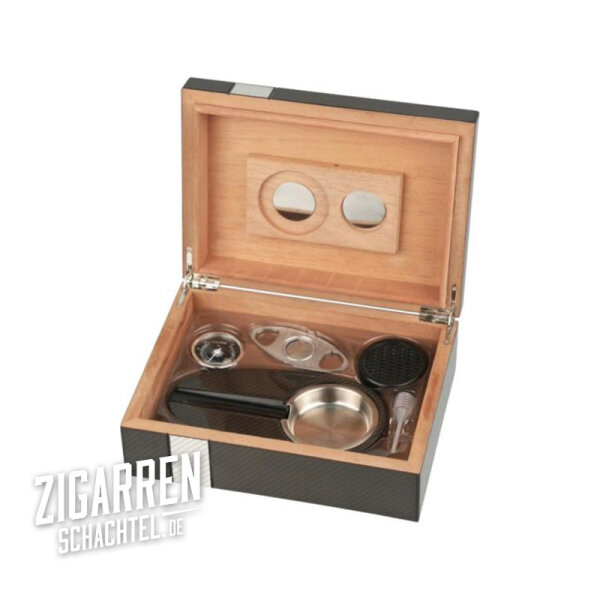 Humidor-Set zweifarbig mit Laserfinish für 25 Zigarren